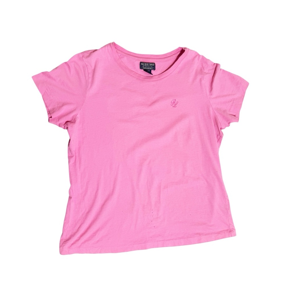 Polo Ralph Lauren Vintage Light Pink Crew‎ Neck T Shirt size XL